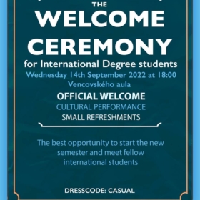 Welcome Ceremony for Intenrational Students – 14. 9. 2022